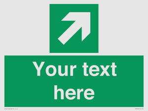 Custom Arrow Top Right Sign